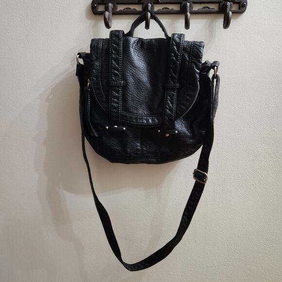 Aeropostale Black Lightweight Crossbody Shoulder Purse Bag Adjustable Strap - Picture 4 of 10